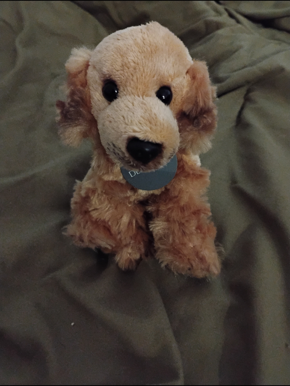 Demdaco Tan Plush Puppy Stuffed Animal